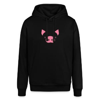 Pig - Stanley/Stella SOUNDER Unisex Hoodie - black - Front - Alina (178cm) & Michal (187cm)