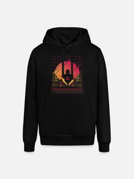 DJ Tshirt til Party Disc Jockey Rave Techno Mixer - Stanley/Stella SOUNDER unisex hoodie - sort