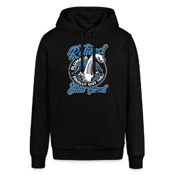 Klempner Sanitär Heizungsbauer Anlagenmechaniker - Stanley/Stella Unisex Hoodie SOUNDER - Schwarz - Vorne - Alina (178cm) & Michal (187cm)