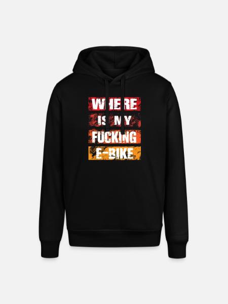 Where Is My Fucking Ebike - Stanley/Stella SOUNDER Unisex Hoodie - black