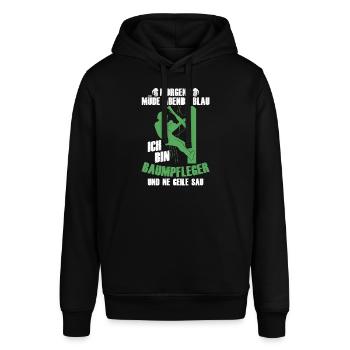 Baumklettern Baumpfleger Arborist Baumkletterer - Stanley/Stella Unisex Hoodie SOUNDER - Schwarz - Vorne - Alina (178cm) & Michal (187cm)