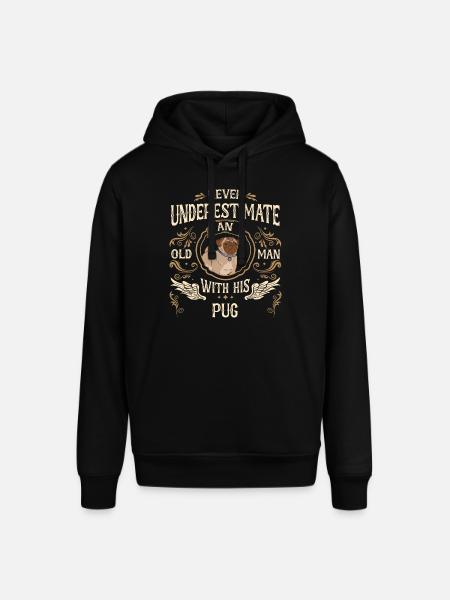 Pug Pug Dog - Stanley/Stella SOUNDER Unisex Hoodie - black