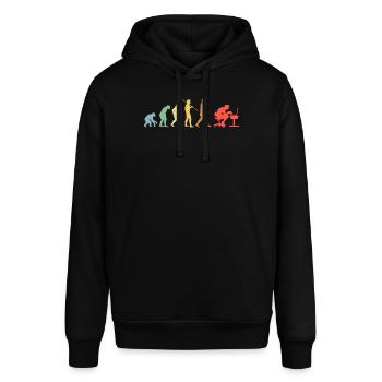 Zocken Evolution Retro Gaming Gamer - Stanley/Stella Unisex Hoodie SOUNDER - Schwarz - Vorne - Alina (178cm) & Michal (187cm)