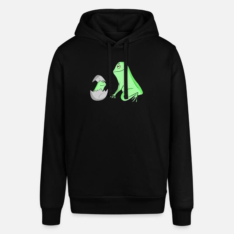 Grenouille avec bébé grenouille - Sweat à capuche SOUNDER Stanley/Stella Unisexe - noir