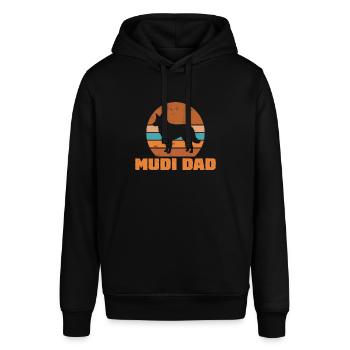 Mudi Dad - Stanley/Stella Unisex Hoodie SOUNDER - Schwarz - Vorne - Alina (178cm) & Michal (187cm)