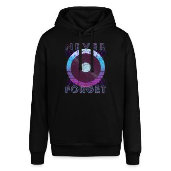 Never Forget Retro 80s 90s Nostalgia - Stanley/Stella SOUNDER Unisex Hoodie - black - Front - Alina (178cm) & Michal (187cm)