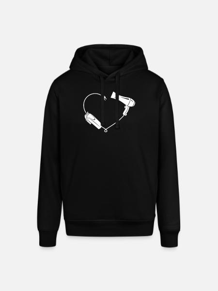 Coiffeur Ciseaux Sèche-cheveux - Sweat à capuche SOUNDER Stanley/Stella Unisexe - noir
