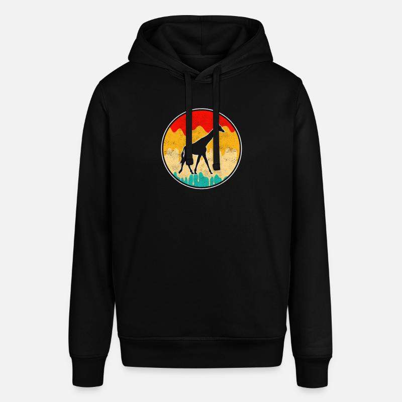 Girafe Rétro - Sweat à capuche SOUNDER Stanley/Stella Unisexe - noir