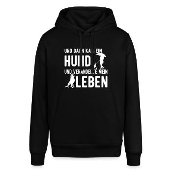 Hund Hunde Spruch Design für Hundebesitzer - Stanley/Stella Unisex Hoodie SOUNDER - Schwarz - Vorne - Alina (178cm) & Michal (187cm)
