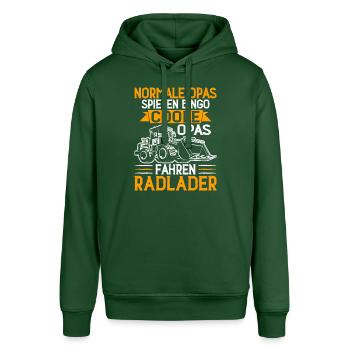 Radladerfahrer coole Opas fahren Radlader - Stanley/Stella Unisex Hoodie SOUNDER - Flaschengrün - Vorne - Alina (178cm) & Michal (187cm)
