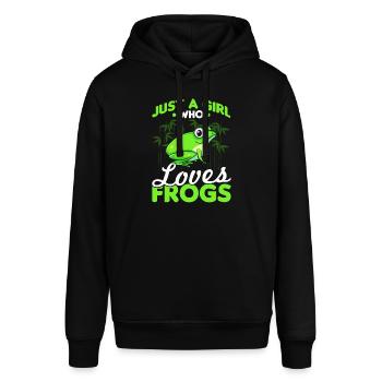Mädchenfrösche - Stanley/Stella Unisex Hoodie SOUNDER - Schwarz - Vorne - Alina (178cm) & Michal (187cm)
