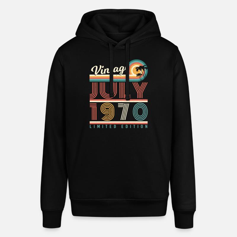 Millésime 1970 en juillet - Sweat à capuche SOUNDER Stanley/Stella Unisexe - noir