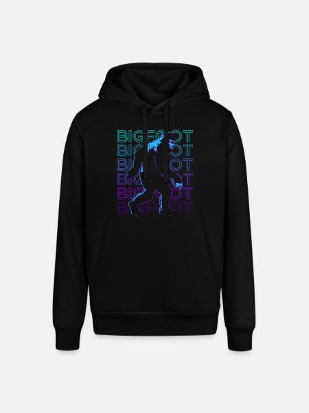 Bigfoot Sasquatch Retro Gift - Stanley/Stella SOUNDER Unisex Hoodie - black