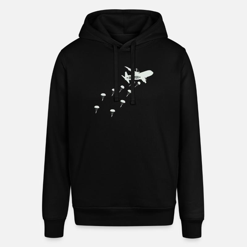 Fallschirmjäger Jumpmaster Flugzeug Absprung - Stanley/Stella Unisex Hoodie SOUNDER - Schwarz