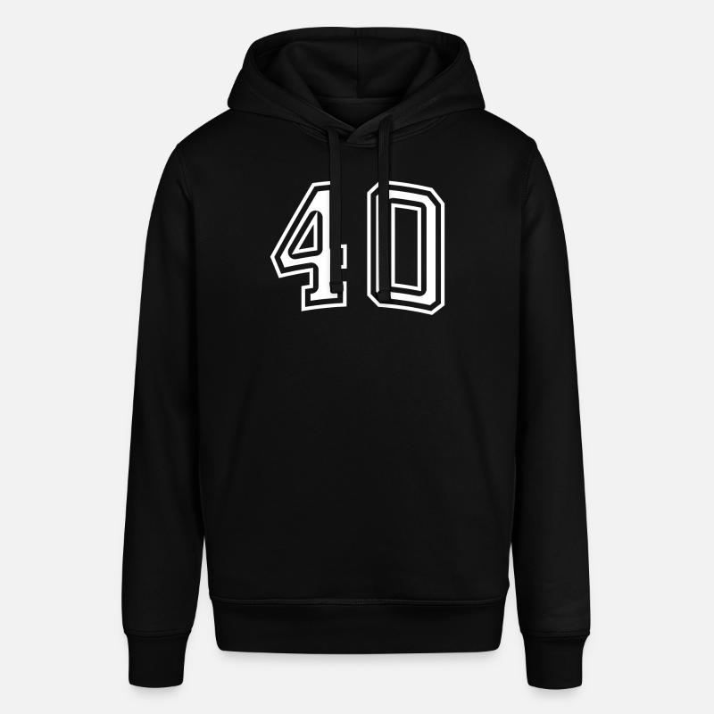 Numéro 40 Blanc - Sweat à capuche SOUNDER Stanley/Stella Unisexe - noir