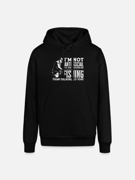 Cadeau amusant de pêcheur - Sweat à capuche SOUNDER Stanley/Stella Unisexe - noir