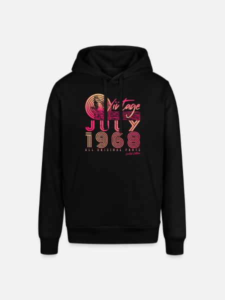 Baujahr 1968 Juli - Stanley/Stella Unisex Hoodie SOUNDER - Schwarz