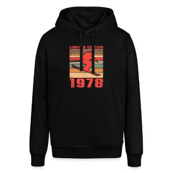 Ski Skifahrer Skifahrerin Sport Geburtstag 1978 - Stanley/Stella Unisex Hoodie SOUNDER - Schwarz - Vorne - Alina (178cm) & Michal (187cm)