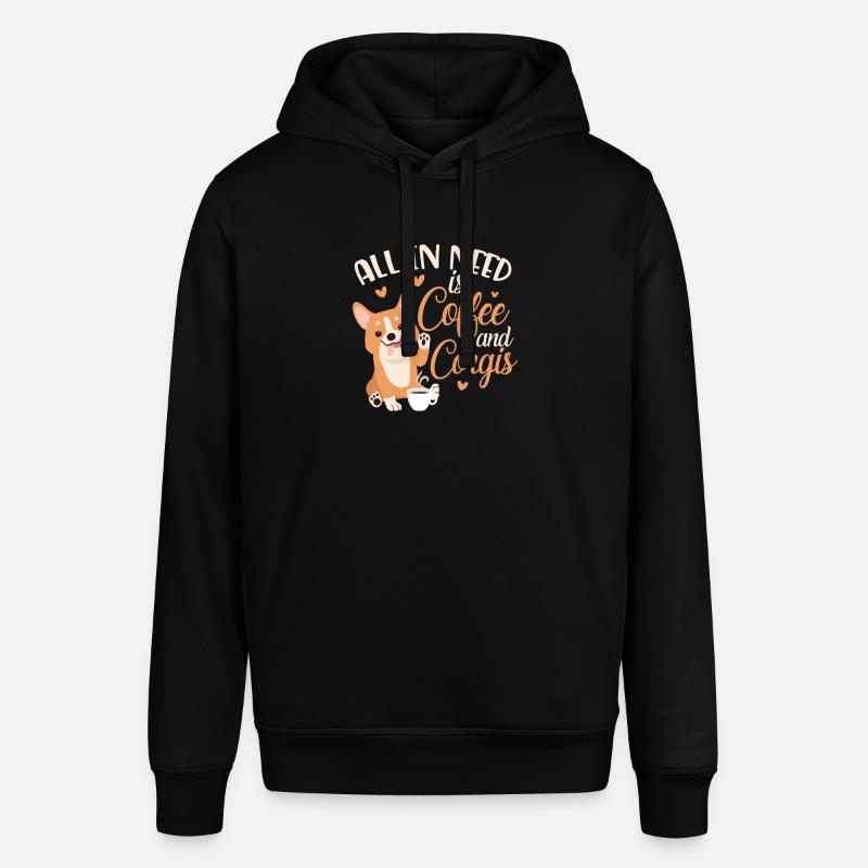 Café Corgi - Sweat à capuche SOUNDER Stanley/Stella Unisexe - noir