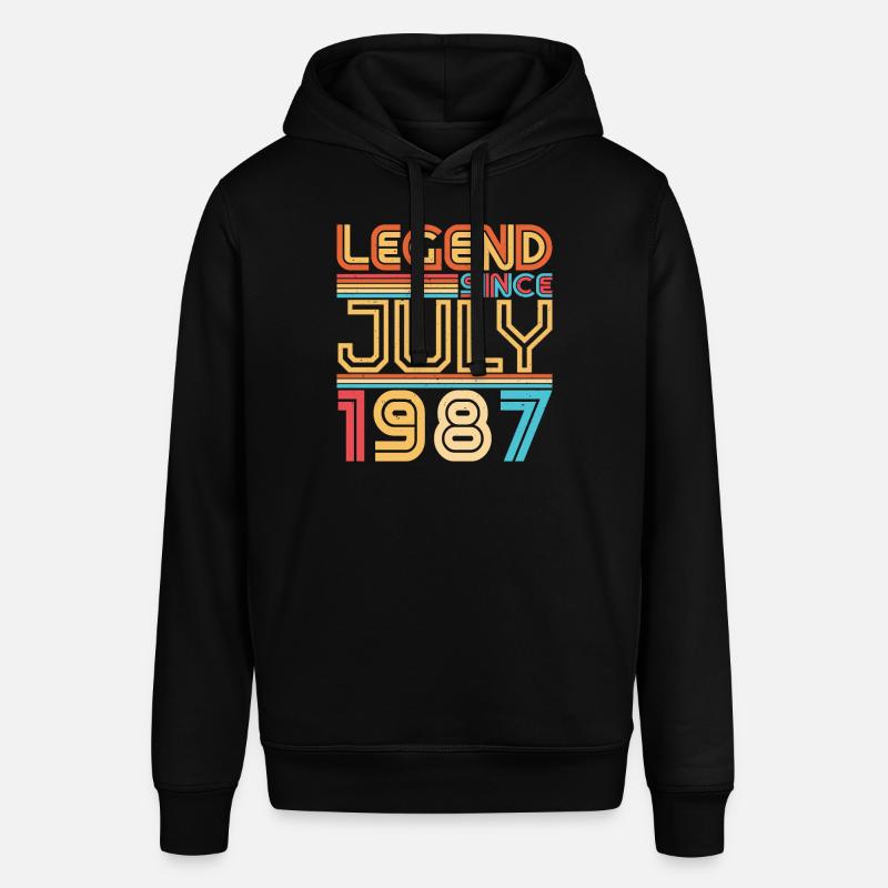 Juillet 1987 Idée cadeau - Sweat à capuche SOUNDER Stanley/Stella Unisexe - noir