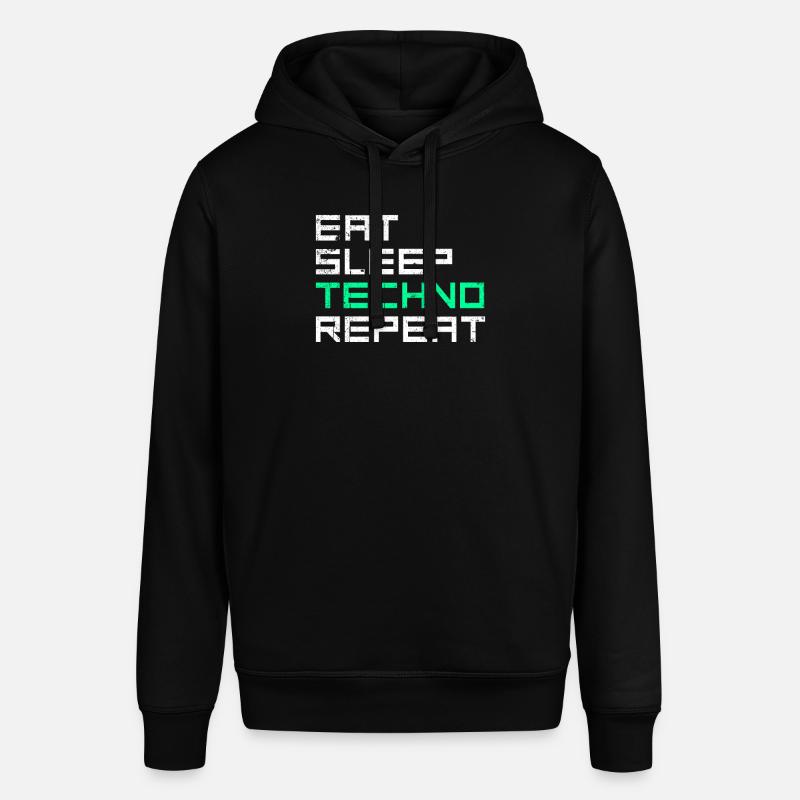 manger du sommeil techno répéter - Sweat à capuche SOUNDER Stanley/Stella Unisexe - noir