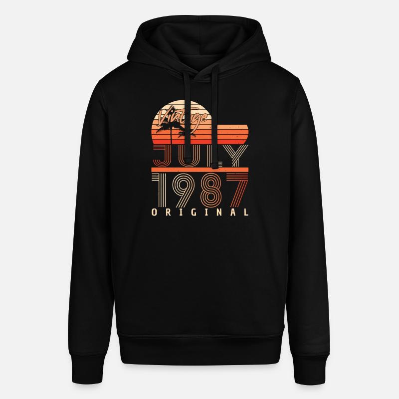 Juli 1987 Geschenkidee - Stanley/Stella Unisex Hoodie SOUNDER - Schwarz