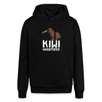 Kiwi Whisperer Neuseeland Kiwi Vogel Birder - Stanley/Stella Unisex Hoodie SOUNDER - Schwarz - Vorne - Alina (178cm) & Michal (187cm)