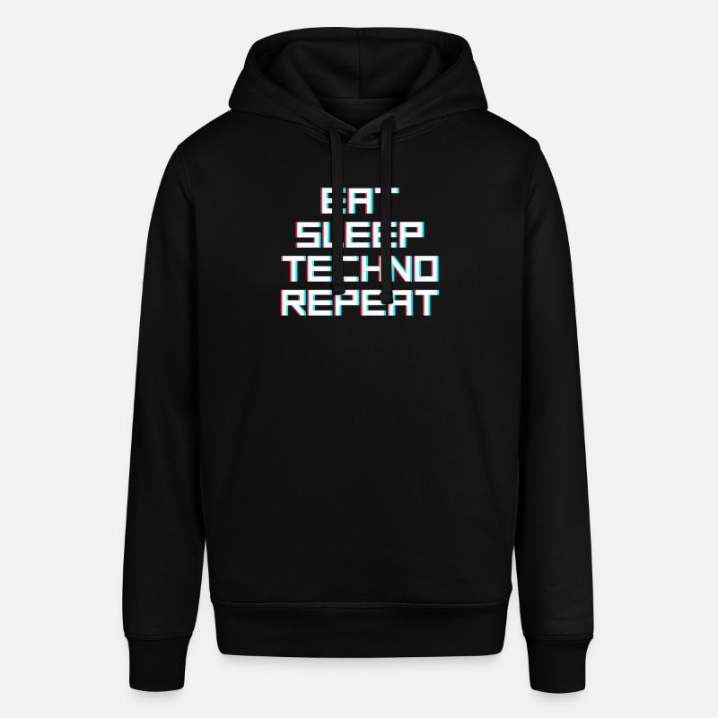 manger du sommeil techno répéter - Sweat à capuche SOUNDER Stanley/Stella Unisexe - noir