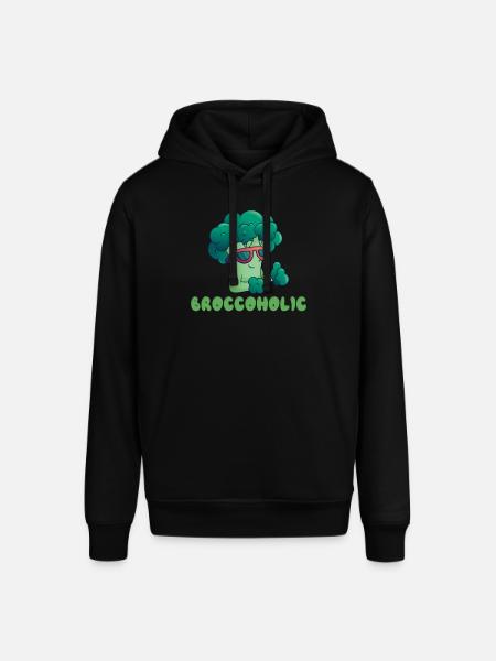 Broccoholic Vegan Vegetarian and Veggie - Stanley/Stella SOUNDER Unisex Hoodie - black