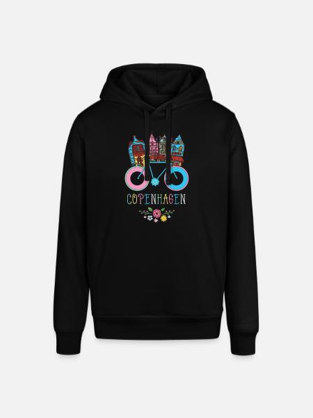 Floral Copenhagen Danmark Dansk Souvenir - Stanley/Stella SOUNDER unisex hoodie - sort