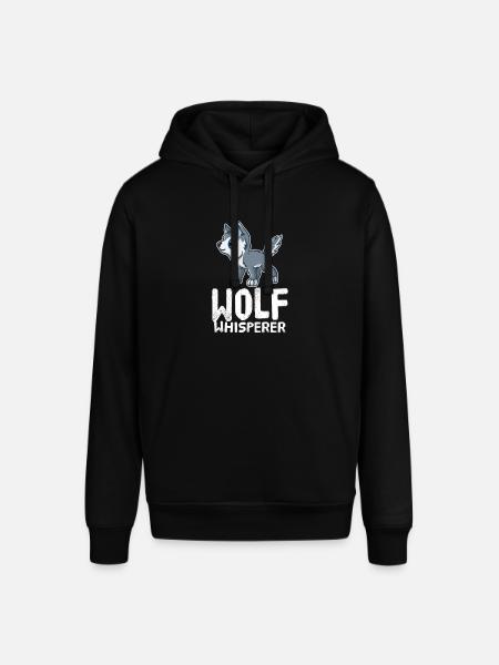 Funny Wolf Lover Wolf Whisperer - Stanley/Stella SOUNDER Unisex Hoodie - black