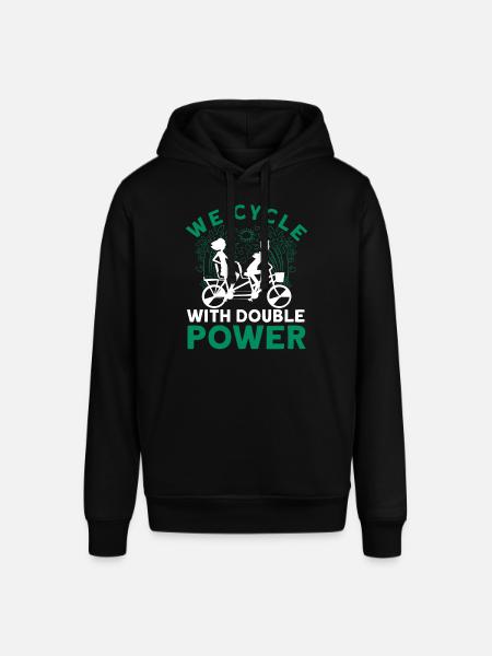 We Cycle With Double Power Tandem Bicycle - Stanley/Stella SOUNDER Unisex Hoodie - black