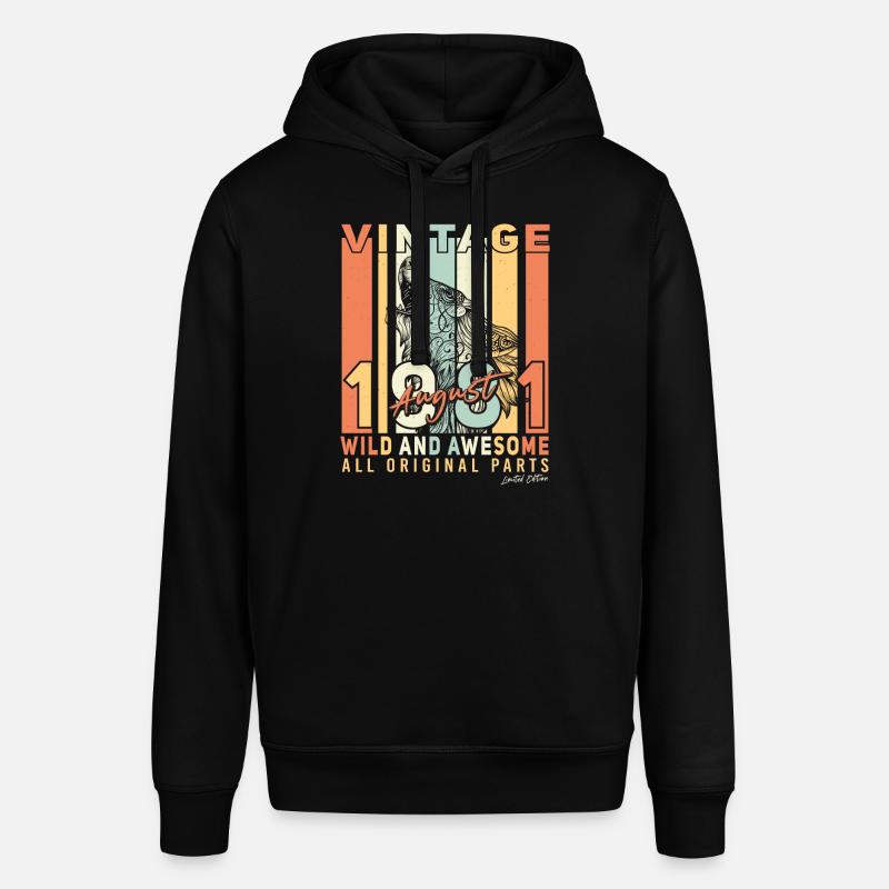 1981 Août Idée cadeau - Sweat à capuche SOUNDER Stanley/Stella Unisexe - noir