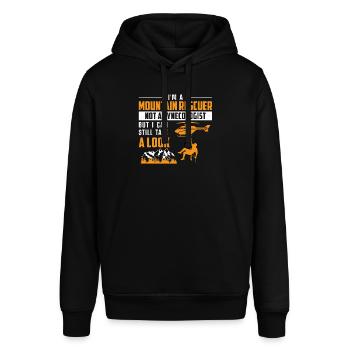 Ich bin ein Bergretter Suchteam Mountain Rescue - Stanley/Stella Unisex Hoodie SOUNDER - Schwarz - Vorne - Alina (178cm) & Michal (187cm)