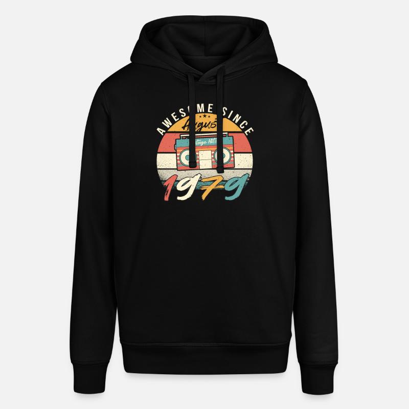 1979 Juillet Rétro - Sweat à capuche SOUNDER Stanley/Stella Unisexe - noir