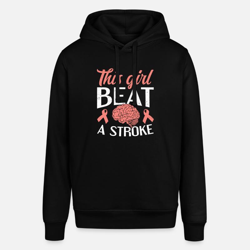 Dieses Mädchen schlug einen Schlaganfall-Schlaganfall-Überlebenden - Stanley/Stella Unisex Hoodie SOUNDER - Schwarz