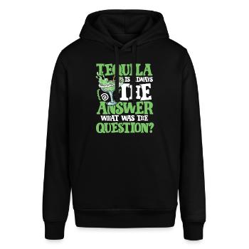 Tequila Antworten - Stanley/Stella Unisex Hoodie SOUNDER - Schwarz - Vorne - Alina (178cm) & Michal (187cm)