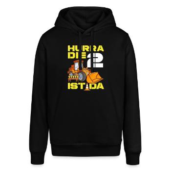 Bagger 2. Geburtstag Baggerfahrer Jungen Geschenk - Stanley/Stella Unisex Hoodie SOUNDER - Schwarz - Vorne - Alina (178cm) & Michal (187cm)