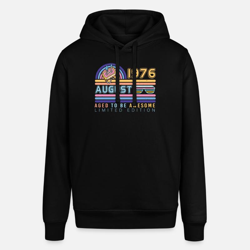 1976 Août Édition limitée - Sweat à capuche SOUNDER Stanley/Stella Unisexe - noir