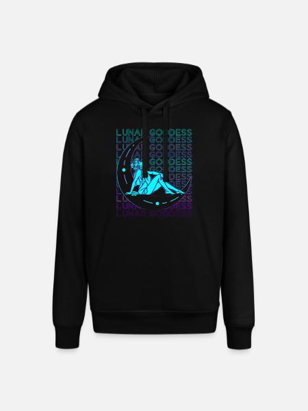 Moon Goddess Wicca Pagan Retro - Stanley/Stella SOUNDER Unisex Hoodie - black