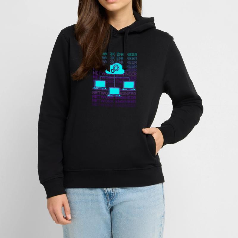 Network Engineer Network Technology Retro Stanley/Stella SOUNDER Unisex Hoodie