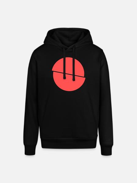 Halbe Kreise Rotes Design - Stanley/Stella Unisex Hoodie SOUNDER - Schwarz