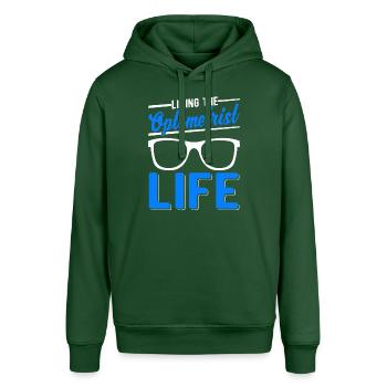 Living the Optometrist Life Optiker - Stanley/Stella Unisex Hoodie SOUNDER - Flaschengrün - Vorne - Alina (178cm) & Michal (187cm)