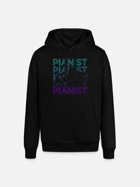 Pianist Keyboarder Piano Player Retro - Stanley/Stella SOUNDER Unisex Hoodie - black
