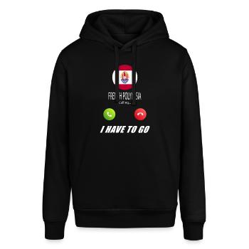 Französisch Polynesien ruft an Lusiger Flaggen - Stanley/Stella Unisex Hoodie SOUNDER - Schwarz - Vorne - Alina (178cm) & Michal (187cm)
