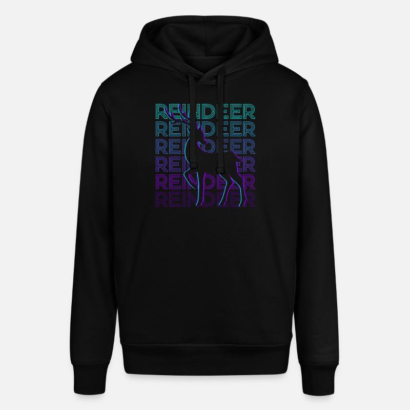 Rétro renne - Sweat à capuche SOUNDER Stanley/Stella Unisexe - noir