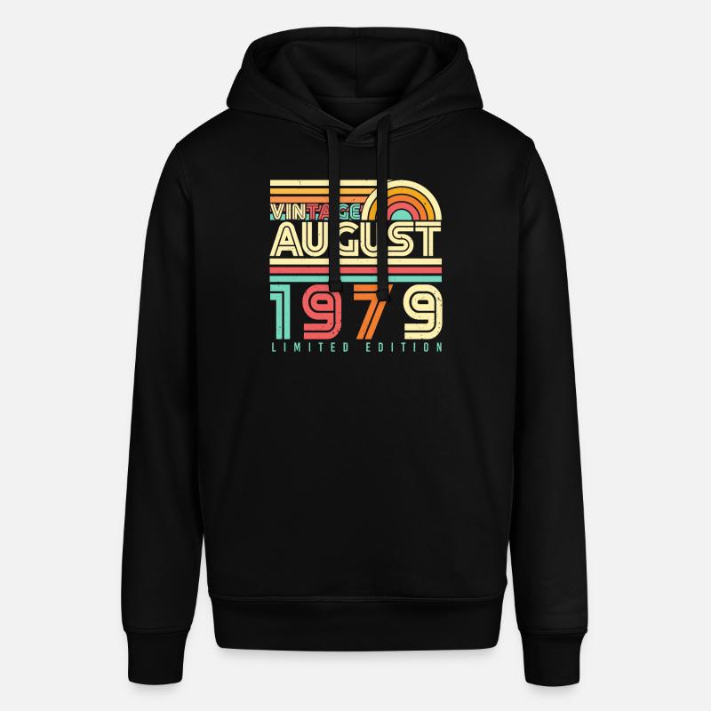 Août 1979 Millésime - Sweat à capuche SOUNDER Stanley/Stella Unisexe - noir