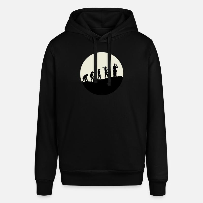 Laborer's Evolution Moon - Stanley/Stella SOUNDER Unisex Hoodie - black