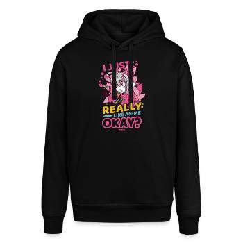J’aime Anime Japan Manga Cosplay Nerd Cadeau - Sweat à capuche SOUNDER Stanley/Stella Unisexe - noir - Devant - Alina (178cm) & Michal (187cm)