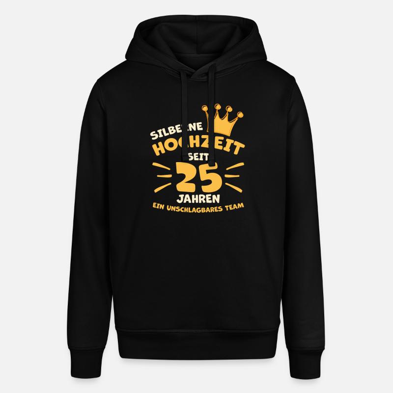 Silberhochzeit Ehe Geschenkidee - Stanley/Stella Unisex Hoodie SOUNDER - Schwarz